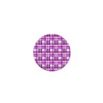 Purple plaid pattern 1  Mini Buttons