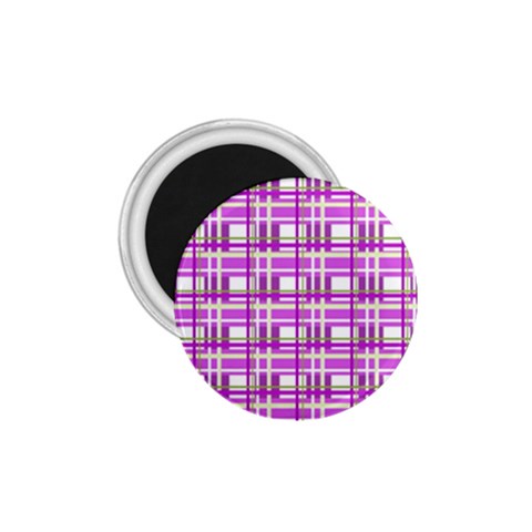 Purple plaid pattern 1.75  Magnets from ArtsNow.com Front