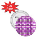 Purple plaid pattern 1.75  Buttons (100 pack) 