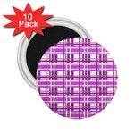 Purple plaid pattern 2.25  Magnets (10 pack) 