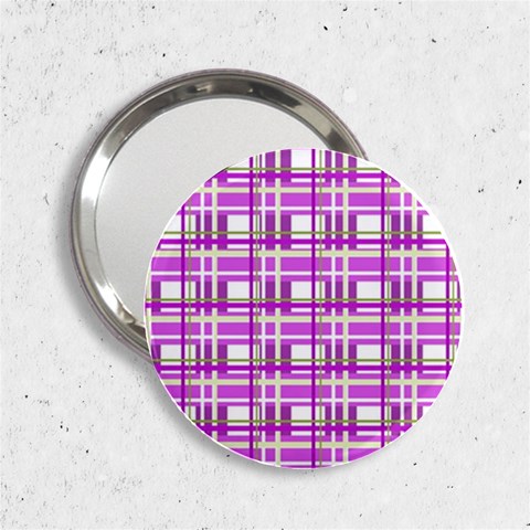 Purple plaid pattern 2.25  Handbag Mirrors from ArtsNow.com Front