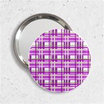 Purple plaid pattern 2.25  Handbag Mirrors