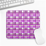 Purple plaid pattern Large Mousepads