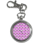 Purple plaid pattern Key Chain Watches