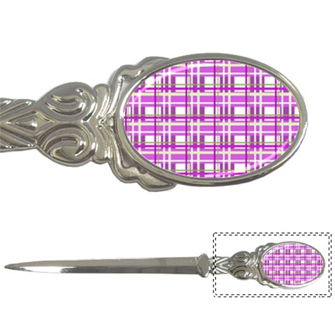 Purple plaid pattern Letter Openers from ArtsNow.com Front
