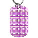 Purple plaid pattern Dog Tag (One Side)