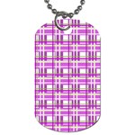 Purple plaid pattern Dog Tag (Two Sides)