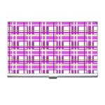 Purple plaid pattern Business Card Holders