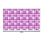 Purple plaid pattern Business Card Holders