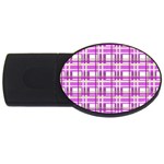 Purple plaid pattern USB Flash Drive Oval (2 GB) 