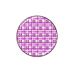 Purple plaid pattern Hat Clip Ball Marker