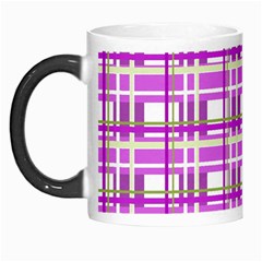 Purple plaid pattern Morph Mugs from ArtsNow.com Left