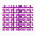 Purple plaid pattern Small Glasses Cloth