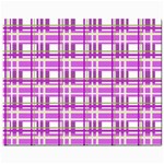Purple plaid pattern Mini Button Earrings