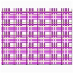 Purple plaid pattern Mini Button Earrings