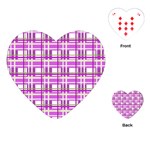 Purple plaid pattern Playing Cards (Heart) 