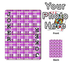 Purple plaid pattern Playing Cards 54 Designs  from ArtsNow.com Front - Joker1