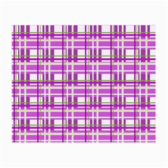 Purple plaid pattern Small Glasses Cloth (2 Front