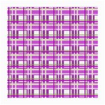 Purple plaid pattern Medium Glasses Cloth