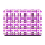 Purple plaid pattern Small Doormat 