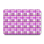 Purple plaid pattern Small Doormat 