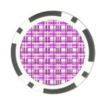 Purple plaid pattern Poker Chip Card Guards