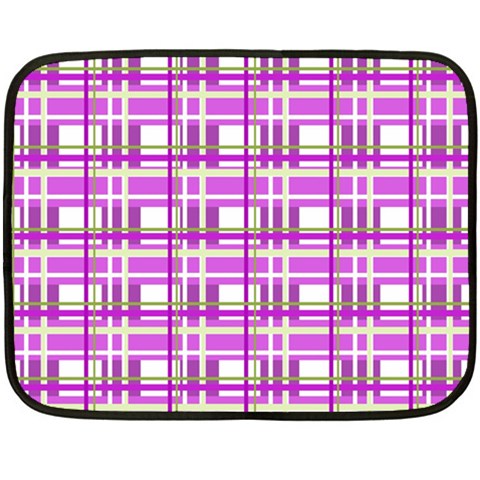 Purple plaid pattern Double Sided Fleece Blanket (Mini)  from ArtsNow.com 35 x27  Blanket Front