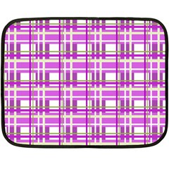 Purple plaid pattern Double Sided Fleece Blanket (Mini)  from ArtsNow.com 35 x27  Blanket Front