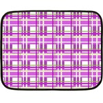 Purple plaid pattern Double Sided Fleece Blanket (Mini) 