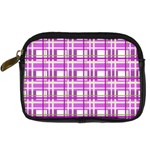 Purple plaid pattern Digital Camera Cases