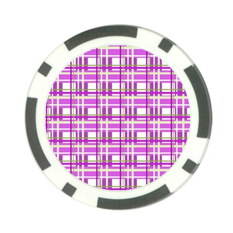 Purple plaid pattern Poker Chip Card Guards (10 pack)  from ArtsNow.com Front
