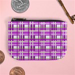 Purple plaid pattern Mini Coin Purses