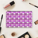 Purple plaid pattern Cosmetic Bag (Medium) 