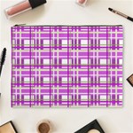 Purple plaid pattern Cosmetic Bag (XL)