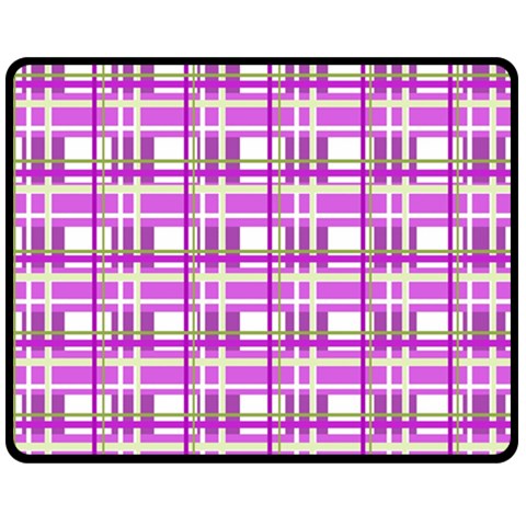Purple plaid pattern Fleece Blanket (Medium)  from ArtsNow.com 60 x50  Blanket Front