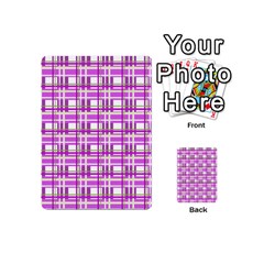 Purple plaid pattern Playing Cards 54 (Mini)  from ArtsNow.com Back