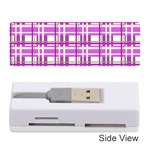 Purple plaid pattern Memory Card Reader (Stick) 