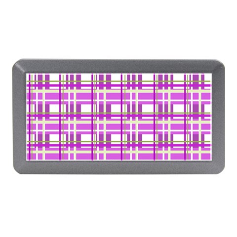 Purple plaid pattern Memory Card Reader (Mini) from ArtsNow.com Front