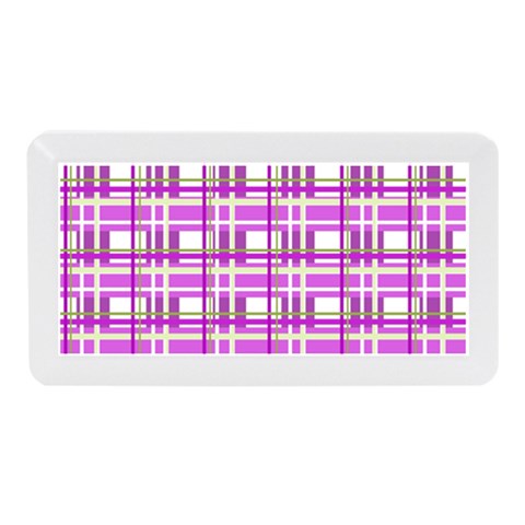 Purple plaid pattern Memory Card Reader (Mini) from ArtsNow.com Front