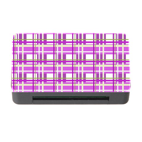 Purple plaid pattern Memory Card Reader with CF from ArtsNow.com Front