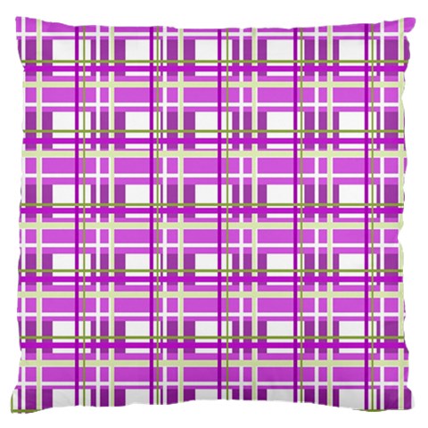 Purple plaid pattern Large Cushion Case (One Side) from ArtsNow.com Front