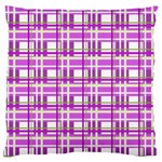 Purple plaid pattern Large Cushion Case (One Side)