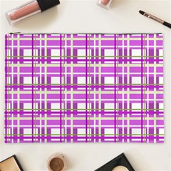 Purple plaid pattern Cosmetic Bag (XXL)  from ArtsNow.com Front