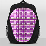 Purple plaid pattern Backpack Bag