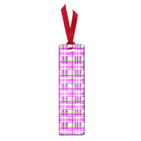 Purple plaid pattern Small Book Marks from ArtsNow.com Front