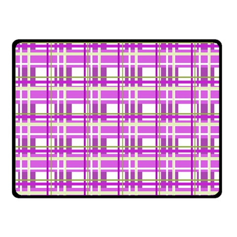 Purple plaid pattern Double Sided Fleece Blanket (Small)  from ArtsNow.com 45 x34  Blanket Front