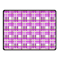 Purple plaid pattern Double Sided Fleece Blanket (Small)  from ArtsNow.com 45 x34  Blanket Front