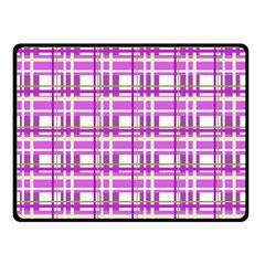 Purple plaid pattern Double Sided Fleece Blanket (Small)  from ArtsNow.com 45 x34  Blanket Front