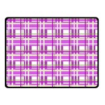 Purple plaid pattern Double Sided Fleece Blanket (Small) 