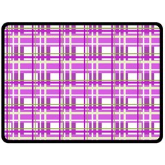 Purple plaid pattern Double Sided Fleece Blanket (Large)  from ArtsNow.com 80 x60  Blanket Back